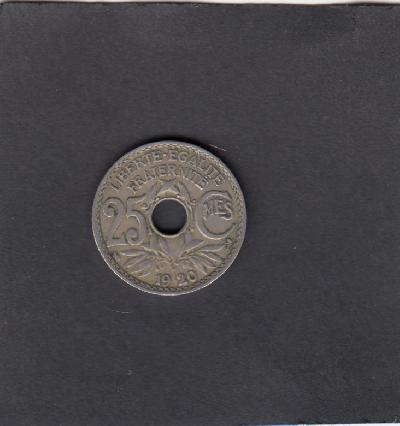 Beschrijving: 25 Centimes HOLE